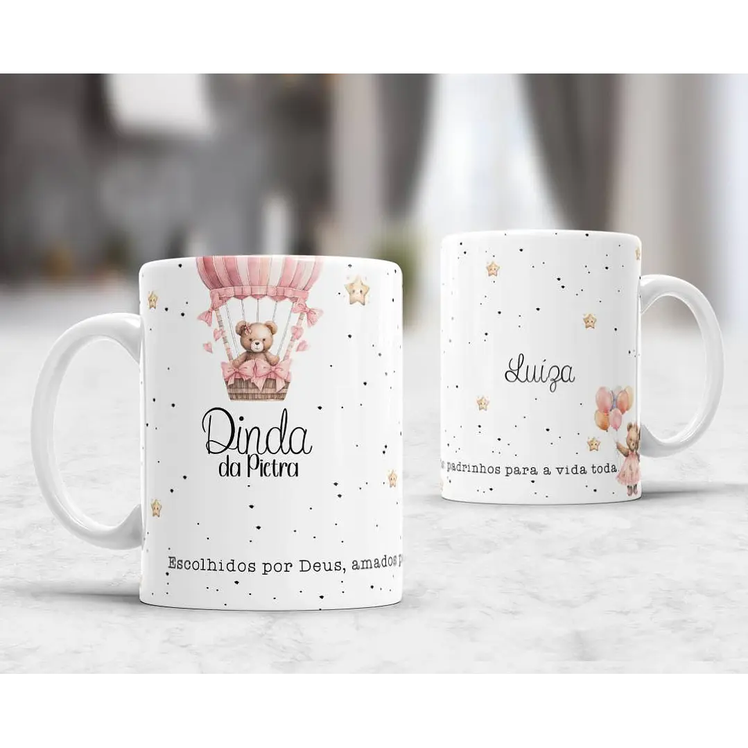 10 Artes para Caneca Convites Dindos Padrinhos Arquivo Editável 10