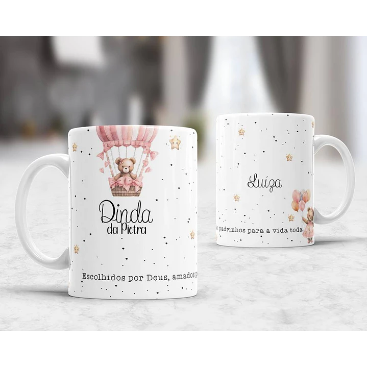 10 Artes para Caneca Convites Dindos Padrinhos Arquivo Editável 10