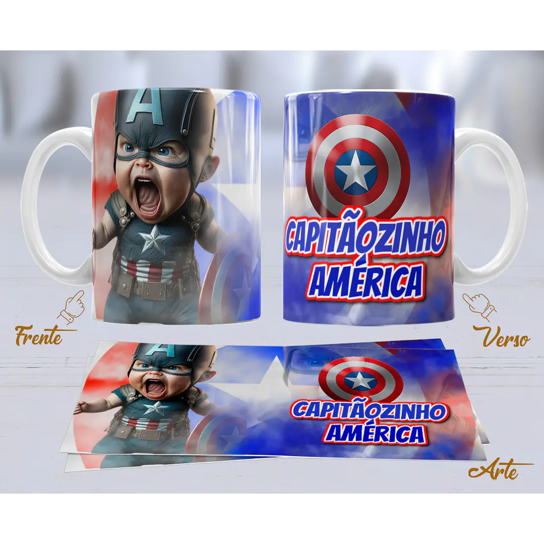 10 Artes para Caneca Personagens Cute Arquivo Editável 2