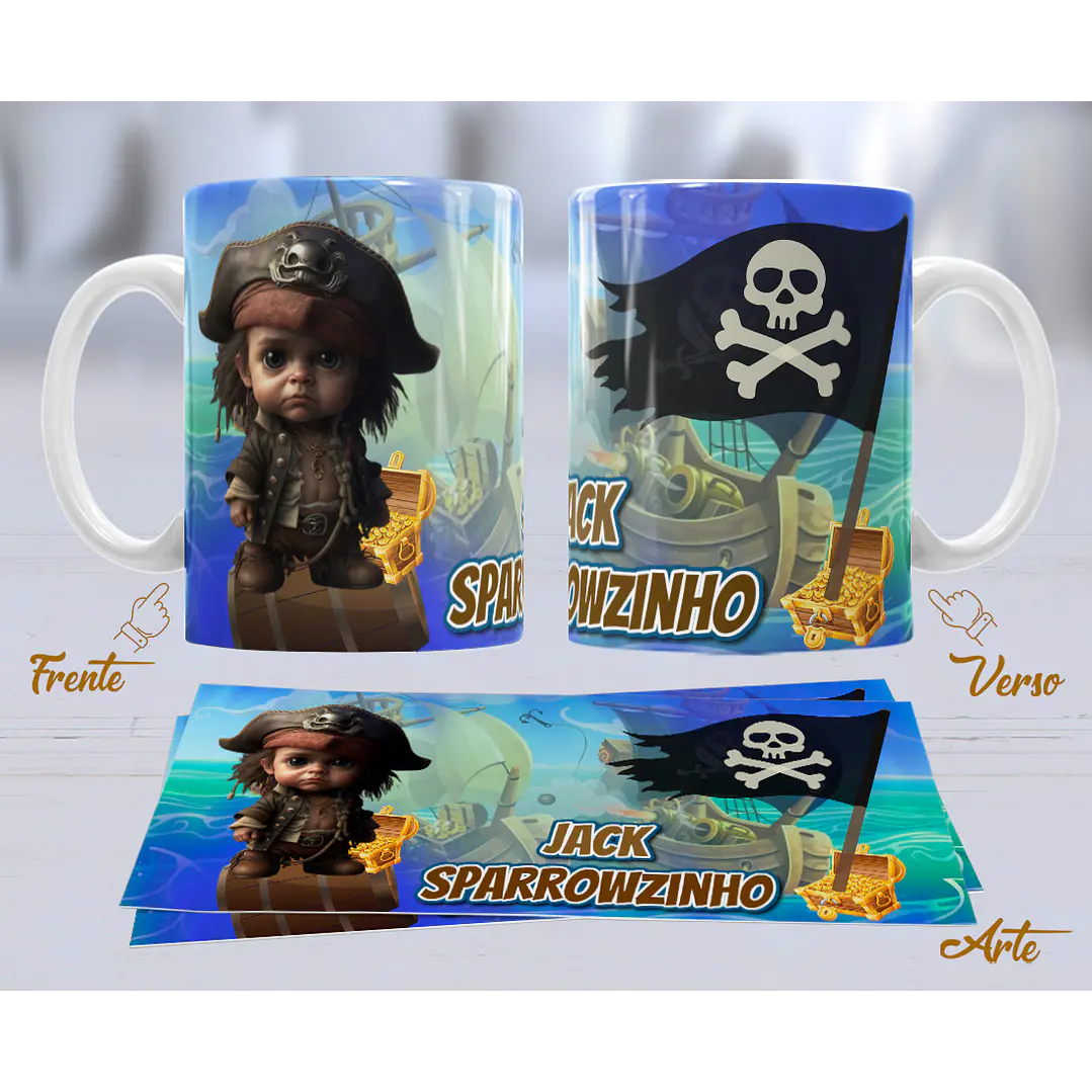 10 Artes para Caneca Personagens Cute Arquivo Editável 5