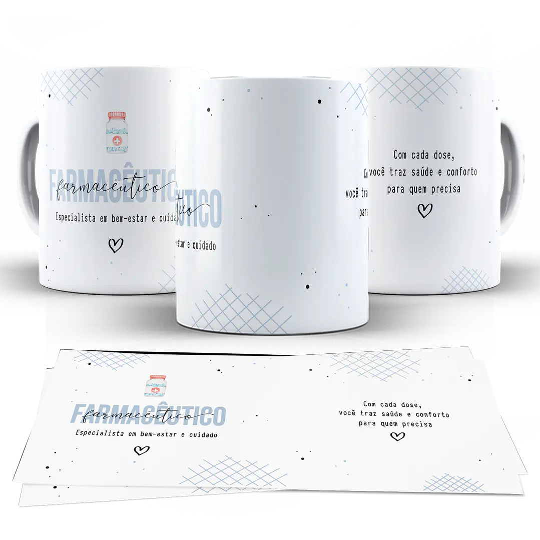 10 Artes para Caneca Profissões Arquivo em Png   6
