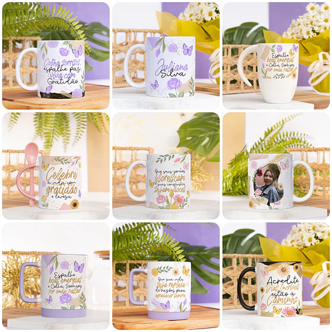 20 Artes para Caneca Frases Motivacionais Floresça Arquivo Jpg