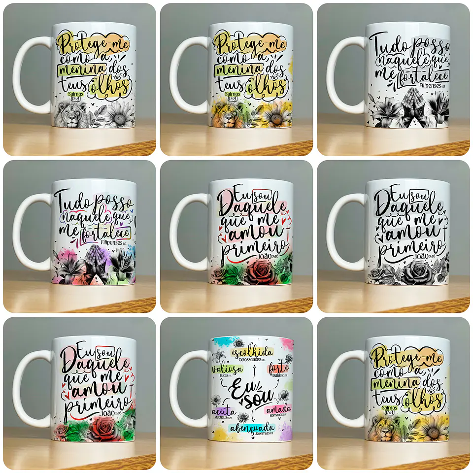 22 Artes para Caneca Frases Religiosas Palavra Arquivo em Jpg 2
