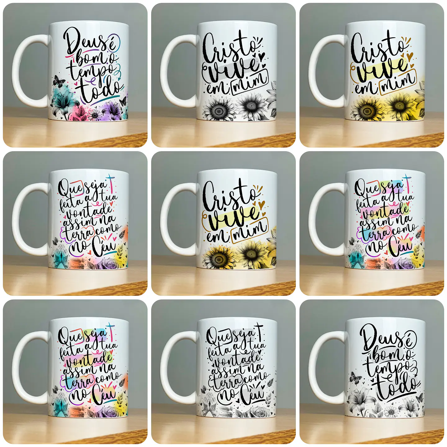 22 Artes para Caneca Frases Religiosas Palavra Arquivo em Jpg 3