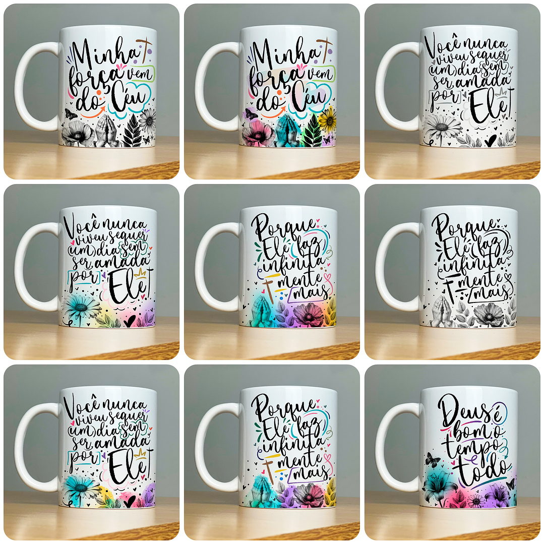 22 Artes para Caneca Frases Religiosas Palavra Arquivo em Jpg 5