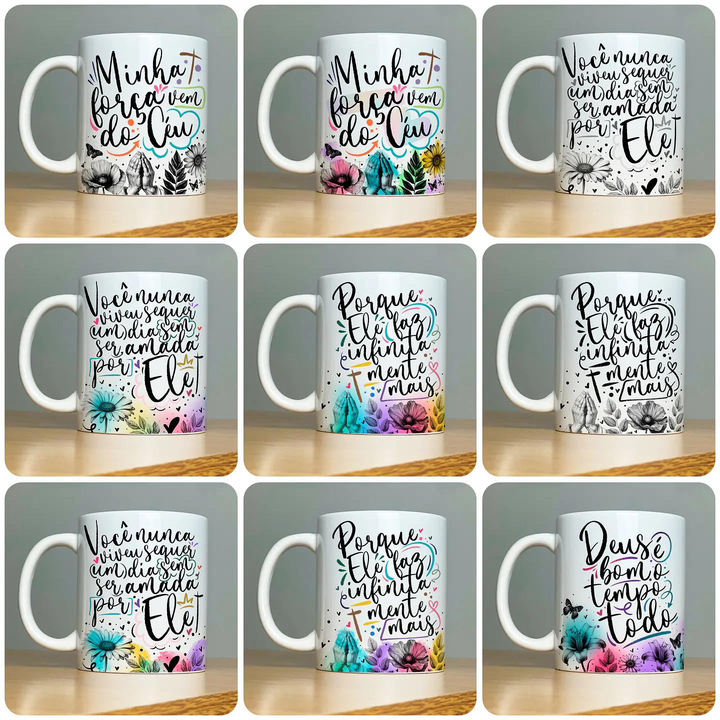 22 Artes para Caneca Frases Religiosas Palavra Arquivo em Jpg 5