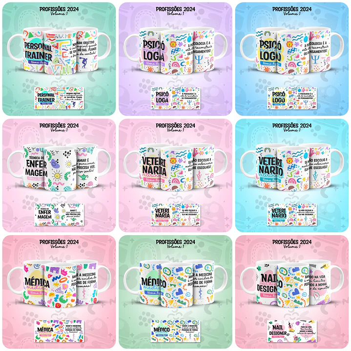 29 Artes para Caneca Profissões Arquivo Jpg 1