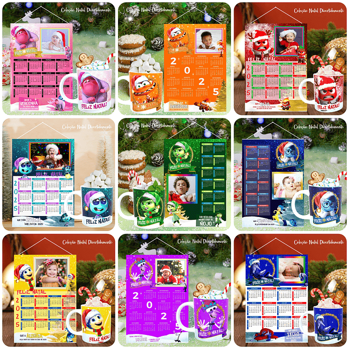62 Artes para Calendário e Caneca 2025 Arquivo Editável 2