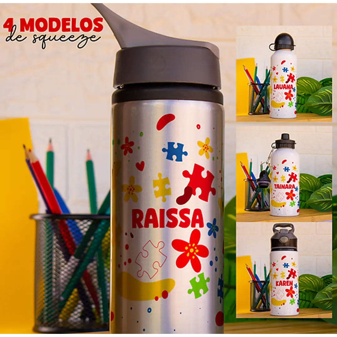 52 Artes para Caneca Squeeze Toalhinhas e Etiquetas Volta as aulas Arquivo em Png 7