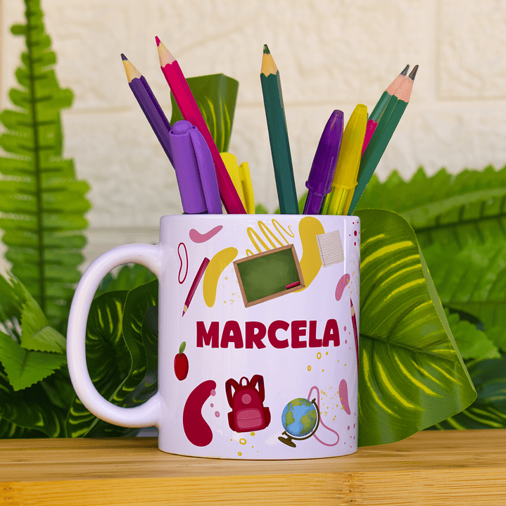 52 Artes para Caneca Squeeze Toalhinhas e Etiquetas Volta as aulas Arquivo em Png 14