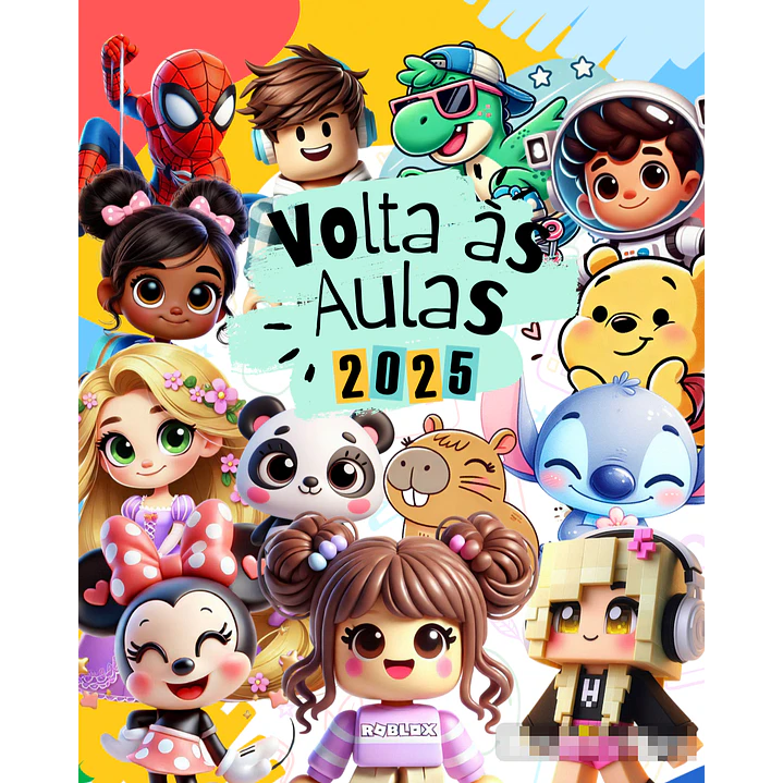 Kit Digital Volta as Aulas Mascotinhos e Personagens 2025 em Png  1