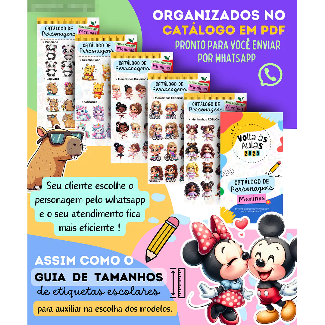 Kit Digital Volta as Aulas Mascotinhos e Personagens 2025 em Png  2