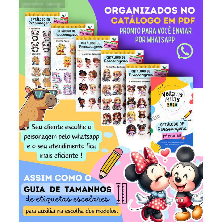 Kit Digital Volta as Aulas Mascotinhos e Personagens 2025 em Png  2