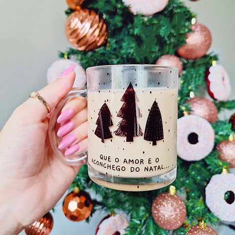 Arte Caneca Que o Amor e o Aconchego do Natal permaneçam em nossas vidas o ano inteiro Arquivo em Png