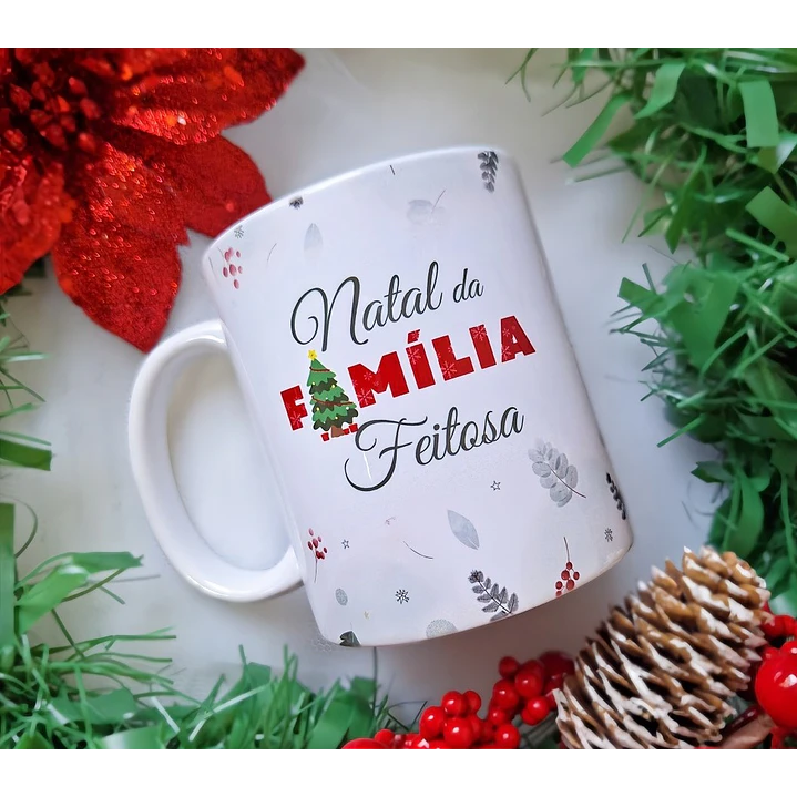 Arte Caneca Natal Família Arquivo em Jpg 1