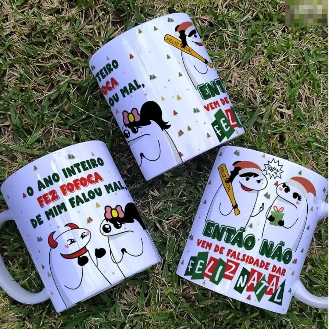 Arte Caneca O ano Inteiro fez fofoca de mim Flork Natal Arquivo em Jpg  1