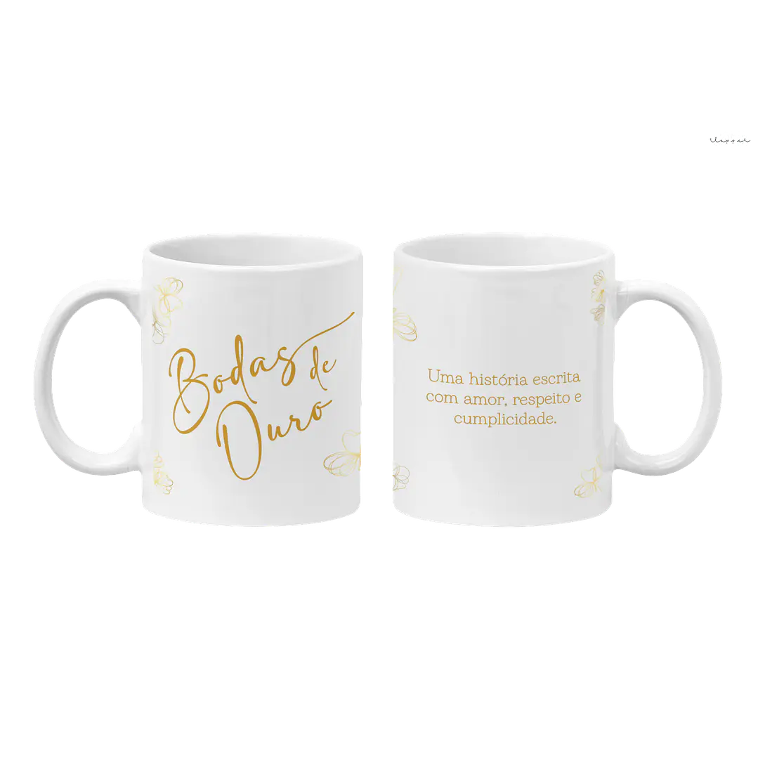 Arte Caneca Bodas de Ouro 50 anos de Casados Arquivo em Jpg 2
