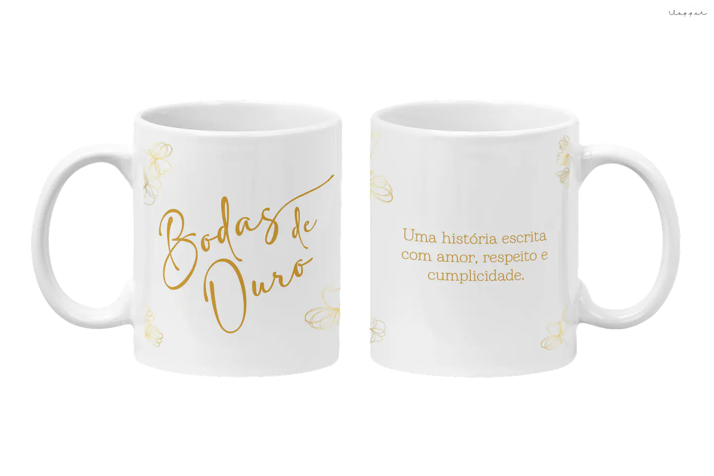 Arte Caneca Bodas de Ouro 50 anos de Casados Arquivo em Jpg 2