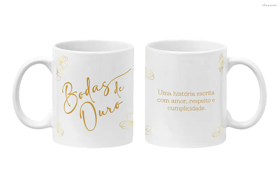 Arte Caneca Bodas de Ouro 50 anos de Casados Arquivo em Jpg 2