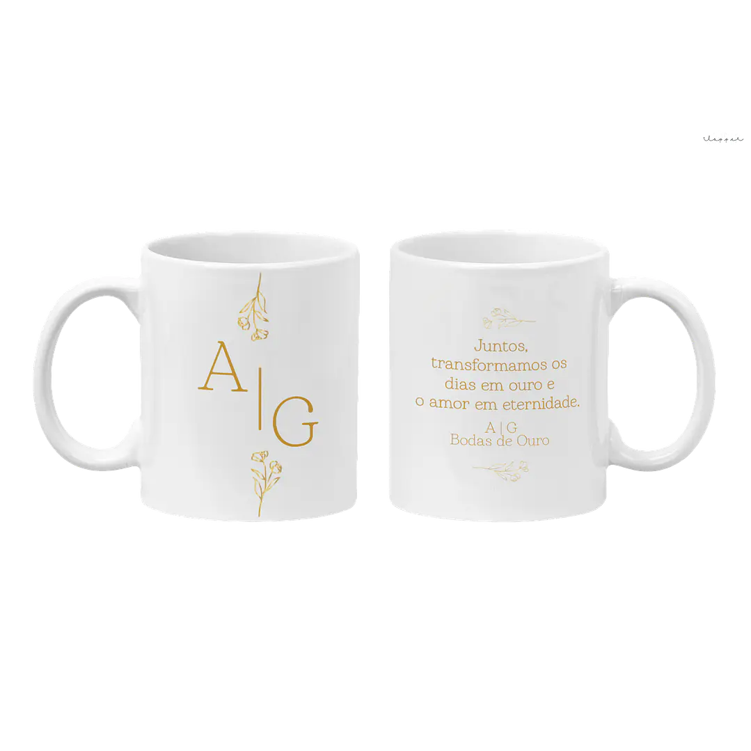 Arte Caneca Bodas de Ouro 50 anos de Casados Arquivo em Jpg 3