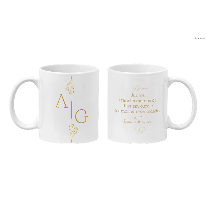 Arte Caneca Bodas de Ouro 50 anos de Casados Arquivo em Jpg 3
