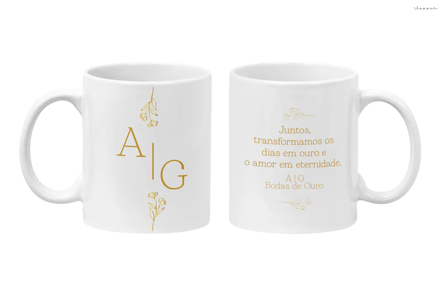 Arte Caneca Bodas de Ouro 50 anos de Casados Arquivo em Jpg 3