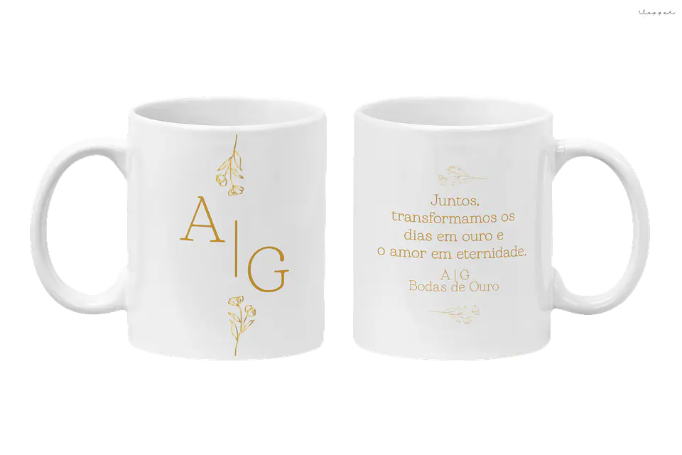 Arte Caneca Bodas de Ouro 50 anos de Casados Arquivo em Jpg 3