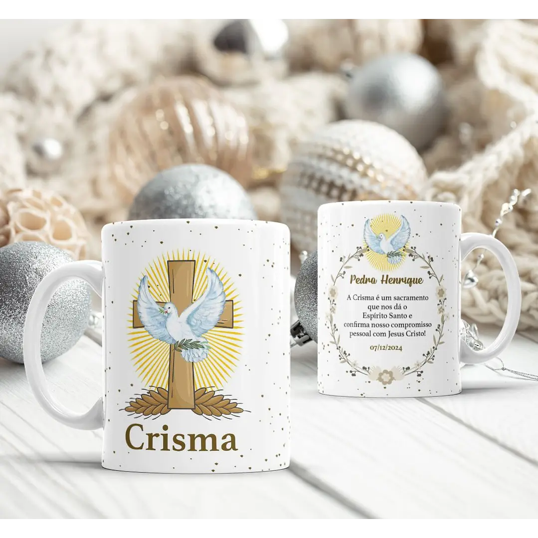 Arte Caneca Crisma Arquivo Editável 1