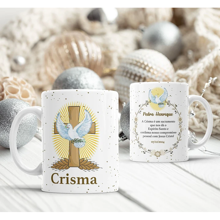 Arte Caneca Crisma Arquivo Editável 1