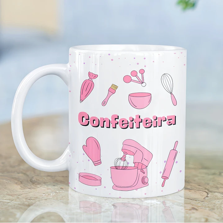 Artes Caneca Profissão Confeiteiro Arquivo em Png  1