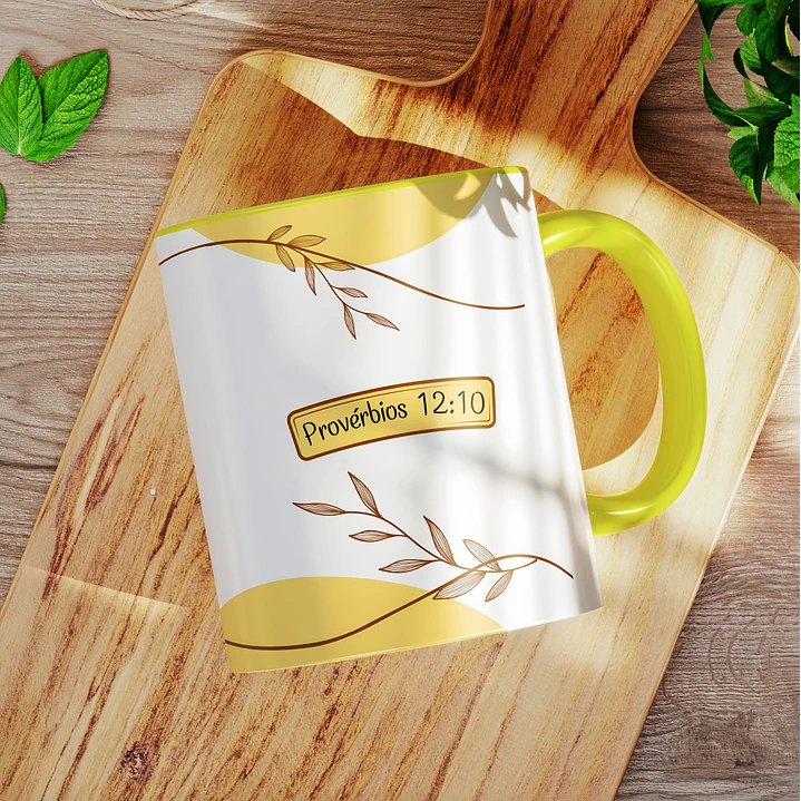 Artes para Caneca O justo cuida bem dos seus animais Provérbios 12:10 Arquivo em Jpg 2