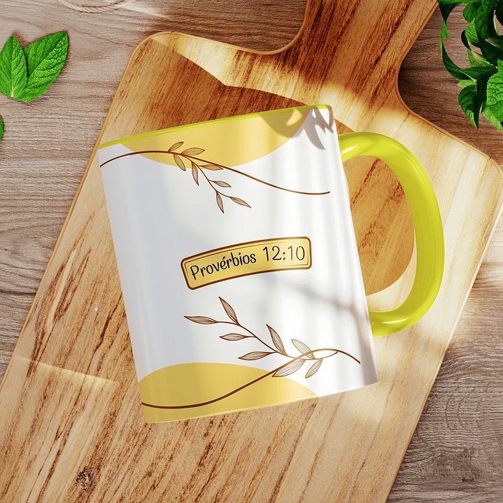 Artes para Caneca O justo cuida bem dos seus animais Provérbios 12:10 Arquivo em Jpg 2