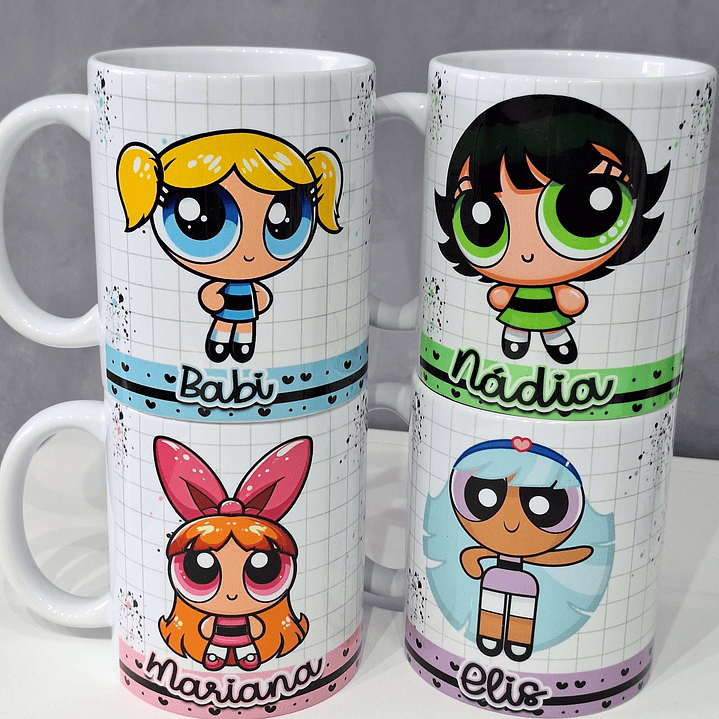4 Artes para Caneca Meninas Super Poderosas Arquivo em Png  1