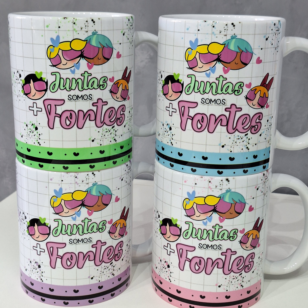 4 Artes para Caneca Meninas Super Poderosas Arquivo em Png  2