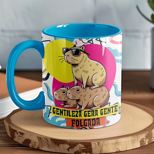 5 Artes para Caneca Capivara Arquivo Editável