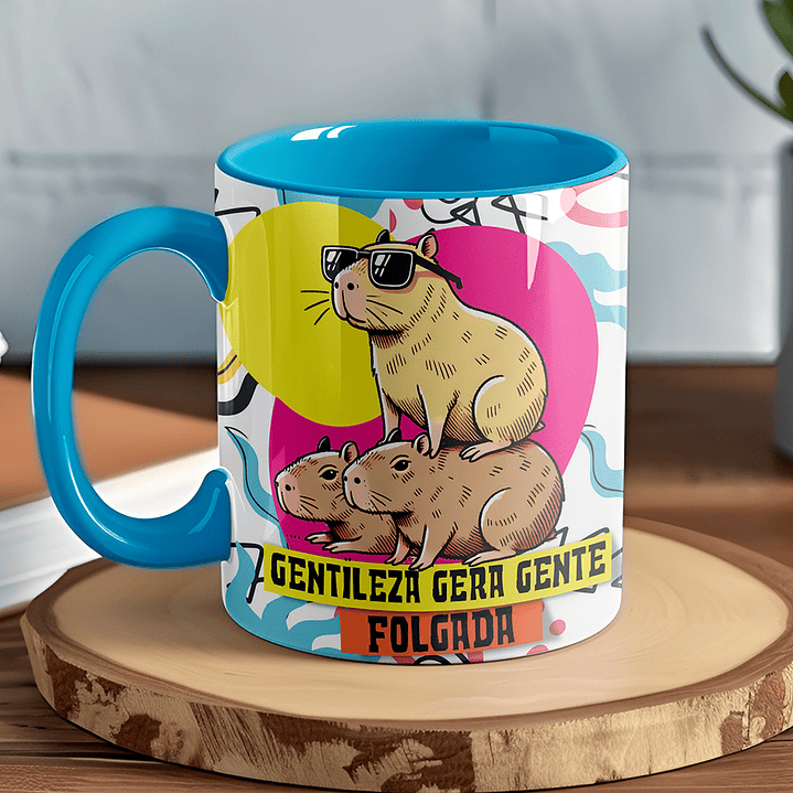 5 Artes para Caneca Capivara Arquivo Editável 5