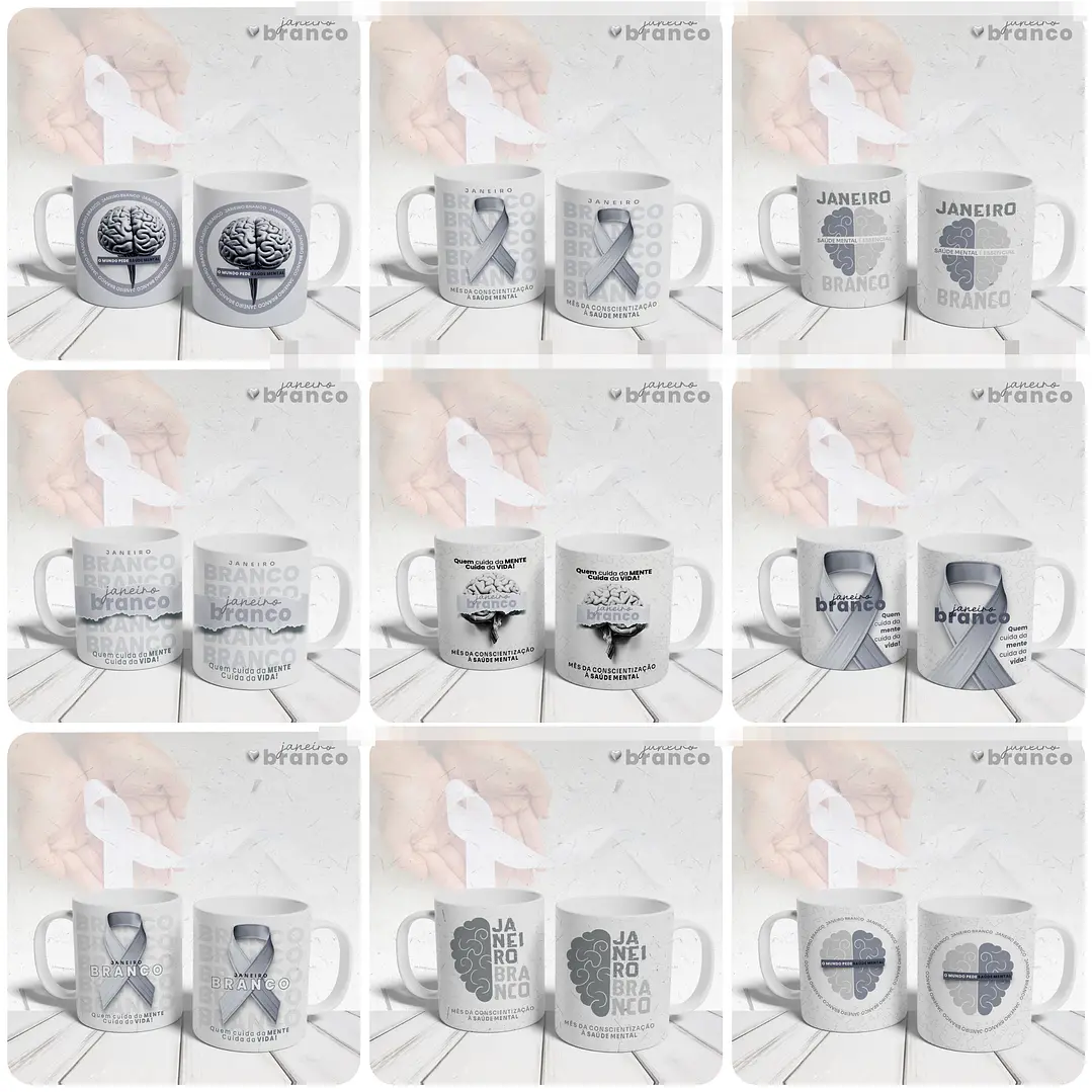 9 Artes para Caneca Janeiro Branco Arquivo Editável 1