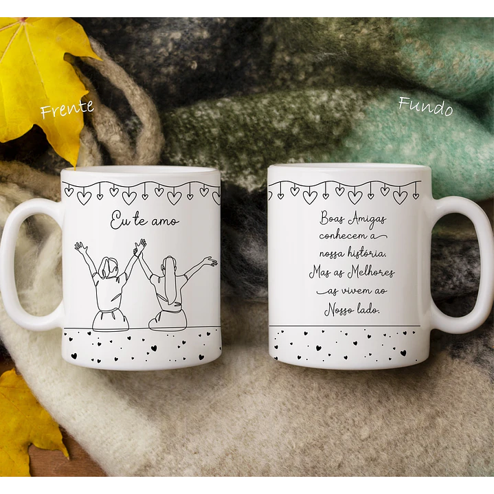 16 Artes para Caneca Amizade Minimalista Arquivo em Jpg 5