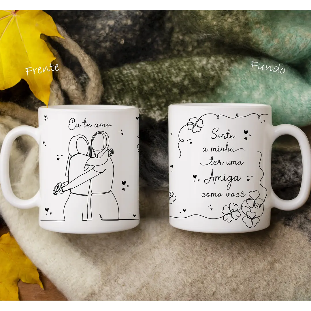 16 Artes para Caneca Amizade Minimalista Arquivo em Jpg 6