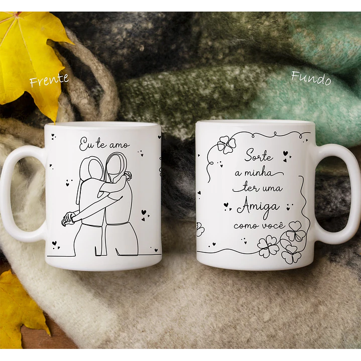 16 Artes para Caneca Amizade Minimalista Arquivo em Jpg 6