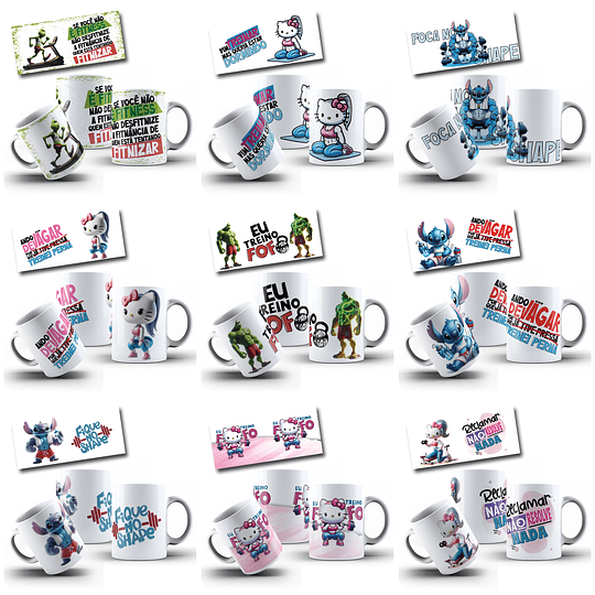 49 Artes para Caneca Academia Divertida Arquivo em Jpg