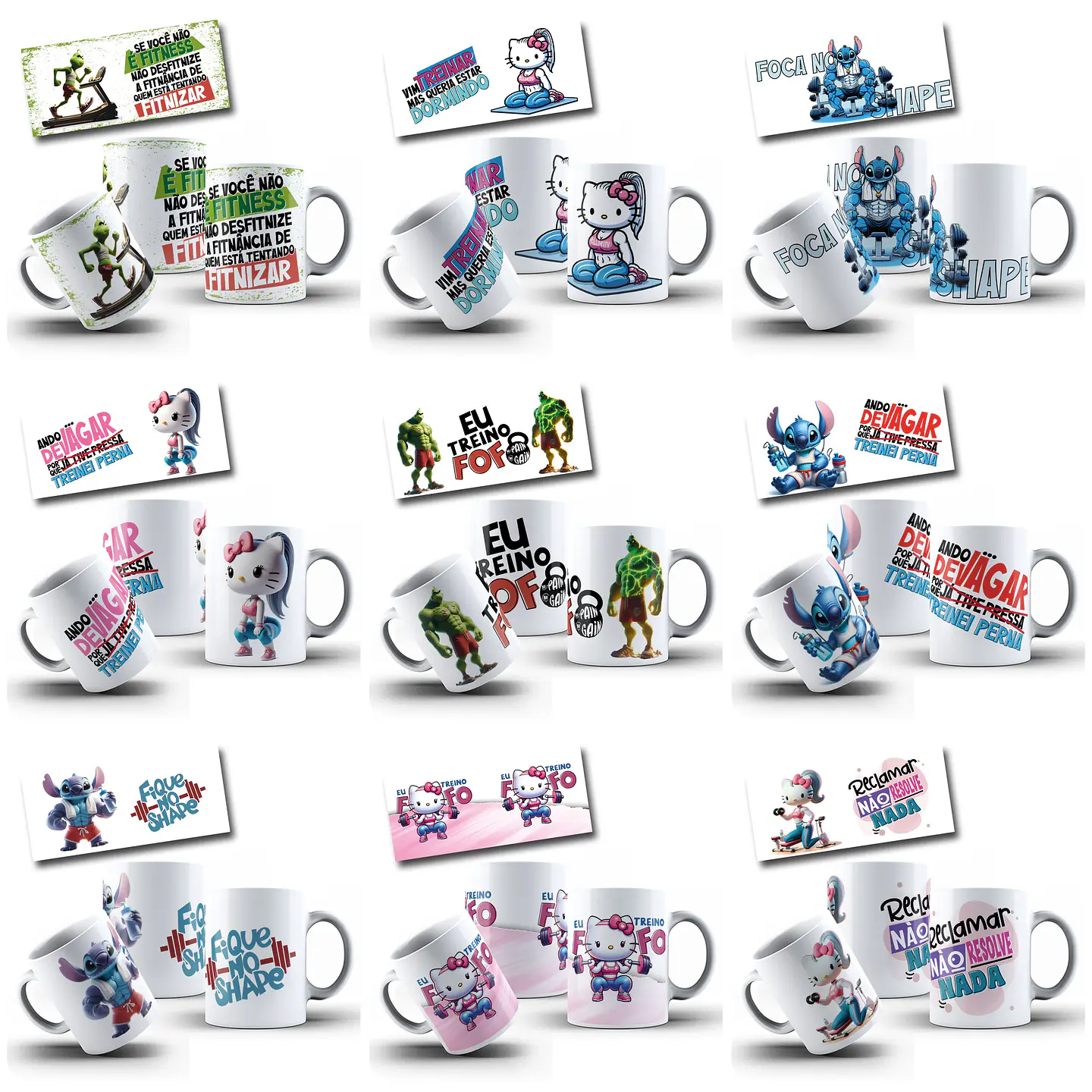 49 Artes para Caneca Academia Divertida Arquivo em Jpg 2