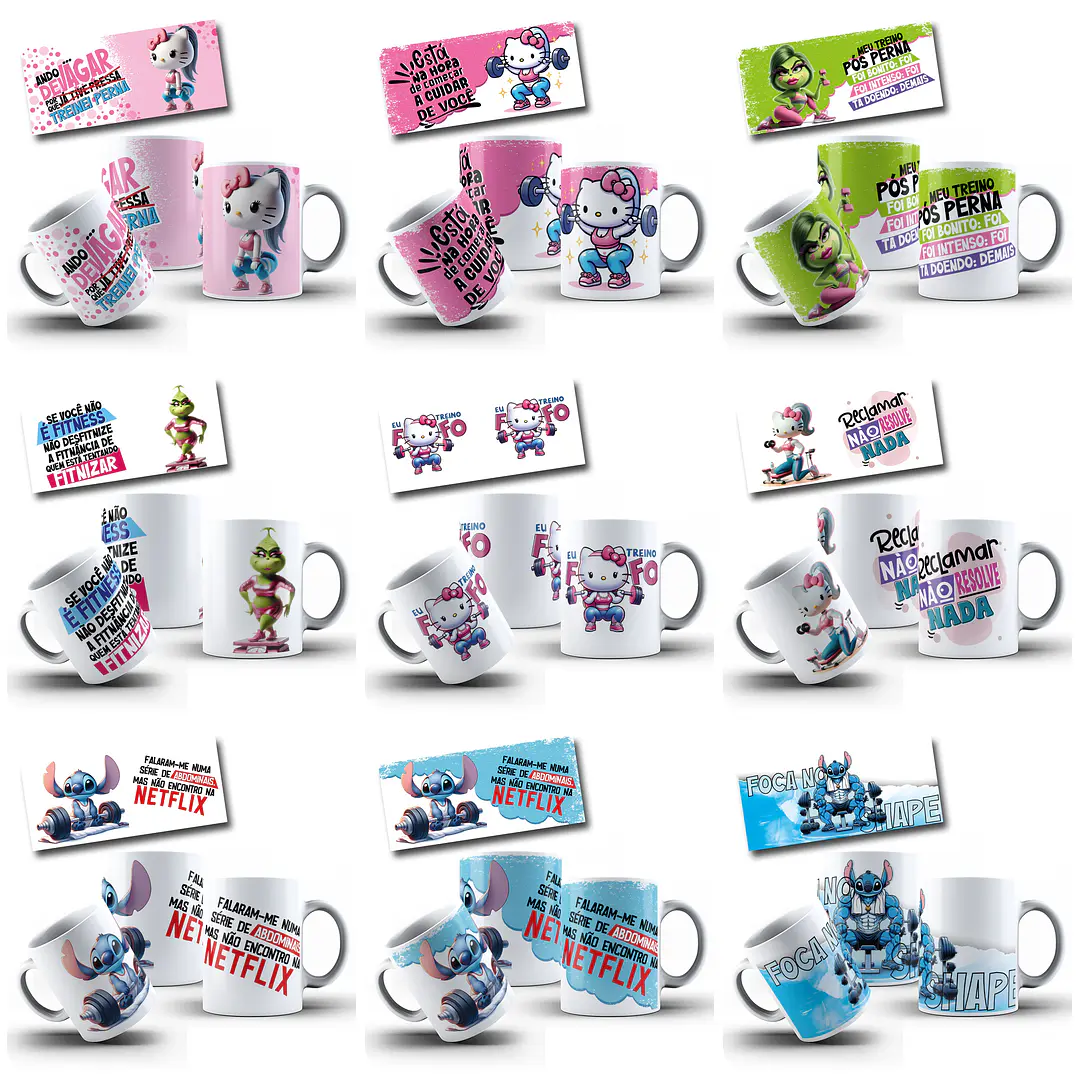 49 Artes para Caneca Academia Divertida Arquivo em Jpg 5