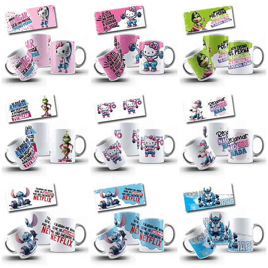 49 Artes para Caneca Academia Divertida Arquivo em Jpg