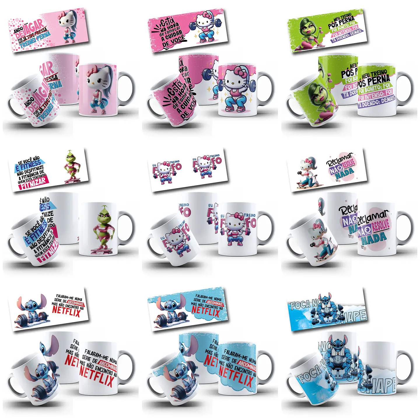 49 Artes para Caneca Academia Divertida Arquivo em Jpg 5