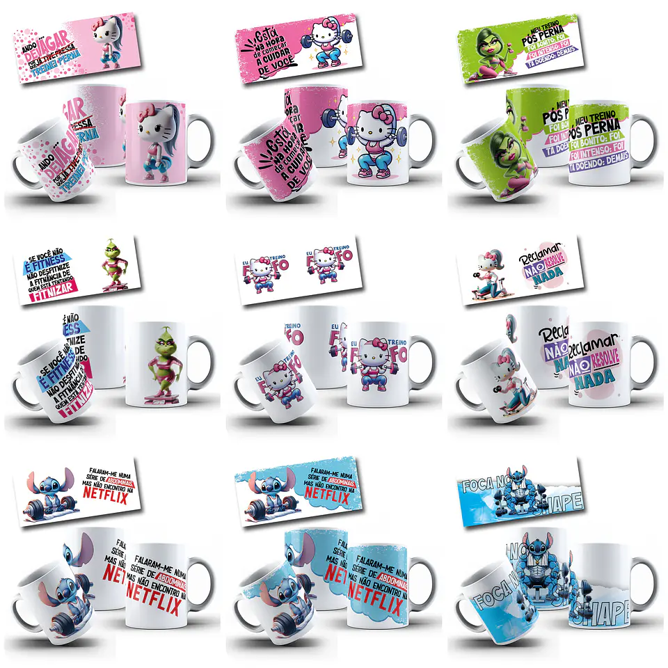 49 Artes para Caneca Academia Divertida Arquivo em Jpg 5