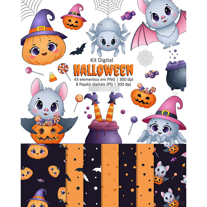 Kit Digital Halloween em Png  1