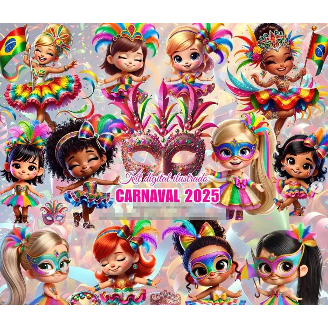 Kit Digital Carnaval em Png 1