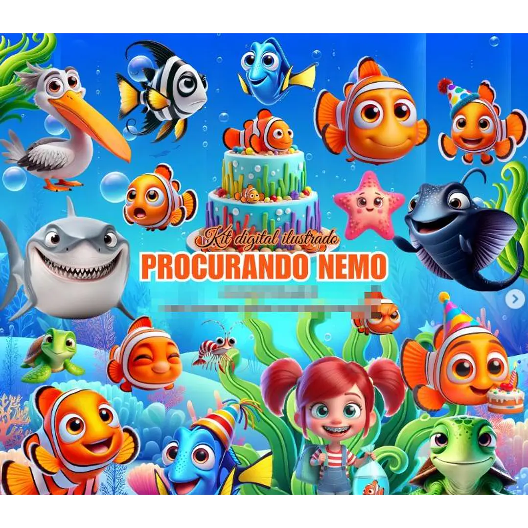 Kit Digital Procurando Nemo em Png  1