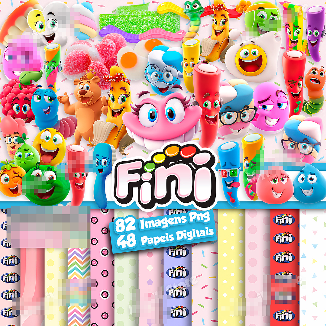 Kit Digital Bala Fini em Png  1